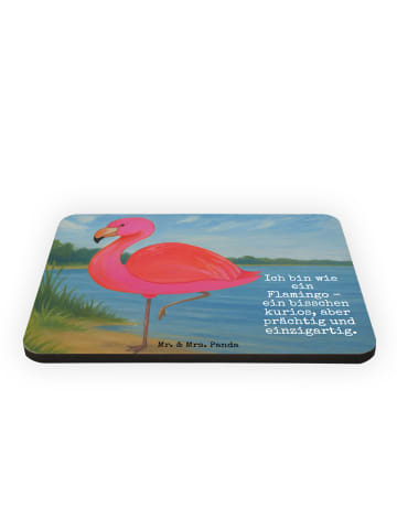 Mr. & Mrs. Panda Magnet Flamingo Classic Design mit Spruch in Weiß