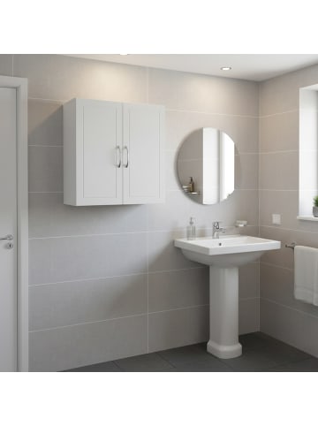 relaxdays Hängeschrank in Weiß - (B)60 x (H)60 x (T)30 cm