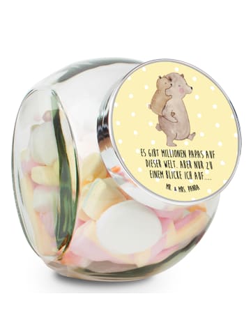 Mr. & Mrs. Panda Teedose Papa Bär mit Spruch in Gelb Pastell