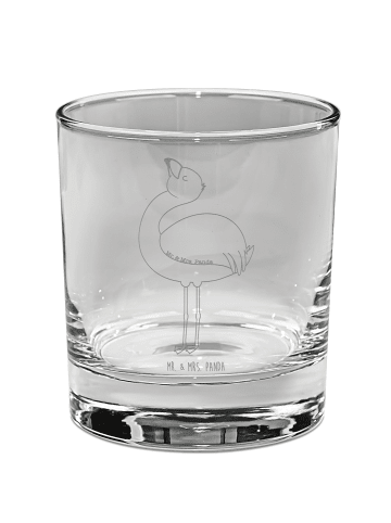 Mr. & Mrs. Panda Whiskey Glas Flamingo Stolz ohne Spruch in Transparent