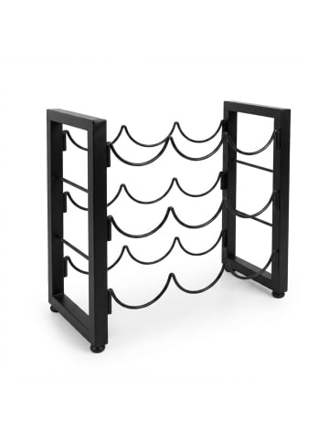 relaxdays Weinregal in Schwarz - (B)35 x (H)36 x (T)17 cm
