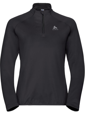 Odlo Longsleeve "Mid Layer 1/2 Zip Berra Light" in Schwarz