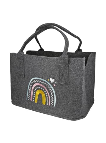 GMD Living Filztasche Regenbogenmotiv in Grau