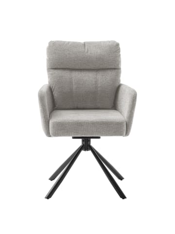 home24 Drehbarer Armlehnenstuhl Calub in Grau