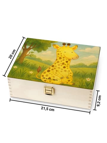Mr. & Mrs. Panda Tee Box Giraffe Zufrieden Design ohne Spruch in Weiß
