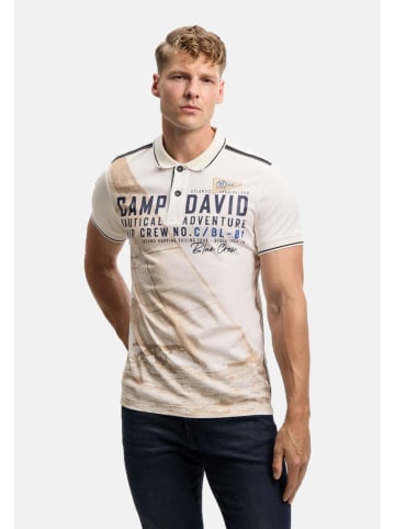 CAMP DAVID  Poloshirt 'Cabo Verde' in beige