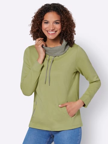 WITT WEIDEN Sweatshirt in lindgrün-grau