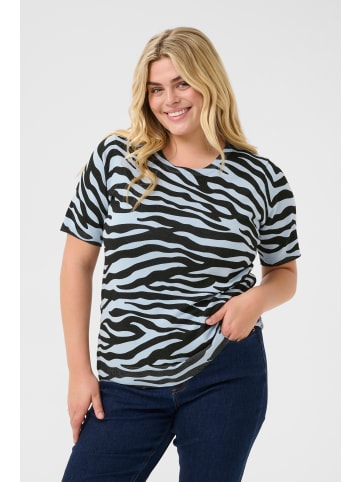 KAFFE curve Strickpullover KClizzy in Blue / Black graphic