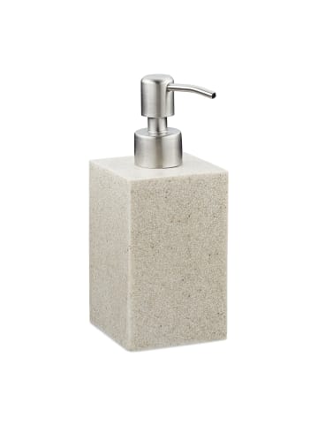 relaxdays 2 x Seifenspender in Sandfarben - 300 ml