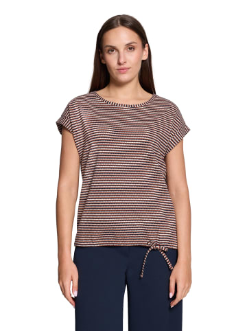 Betty Barclay Strukturshirt mit Tunnelzug in Dark Blue/Brown