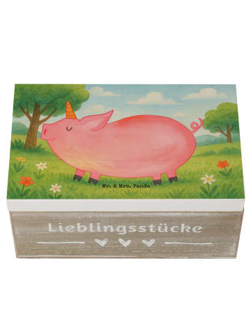 Mr. & Mrs. Panda Box Einhorn Schwein Design ohne Spruch in Weiß