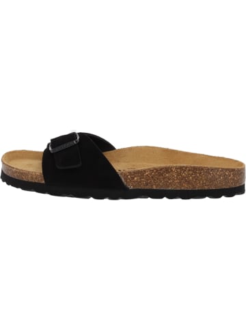 Palado Pantoletten Malta Velours Premium Leather in Schwarz