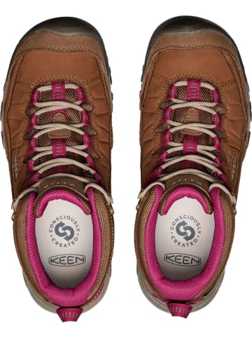 Keen Wanderschuhe "TARGHEE IV MID WP W" in Bison-Braun/Beaujolais-Rot