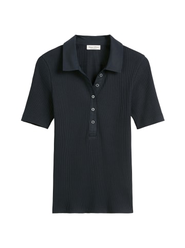 Marc O'Polo Geripptes Poloshirt slim in Dark Navy
