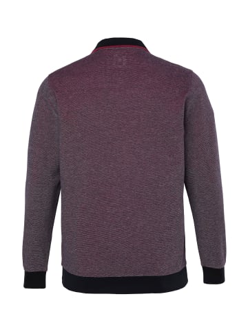 Men Plus Poloshirt in burgunderrot