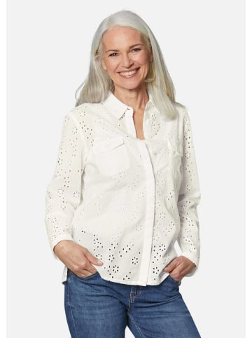 GOLDNER Leichte Blusenjacke aus Baumwolle in cremeweiß