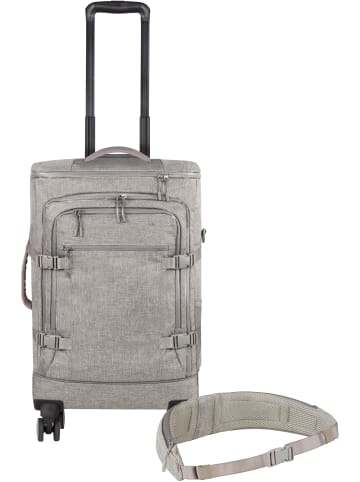 normani Reisetrolley mit Rucksackfunktion und Hüftgurt in Beige