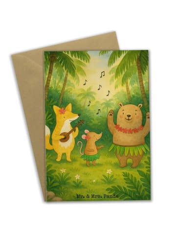 Mr. & Mrs. Panda babykarte Waldtiere Aloha Design ohne Spruch in Weiß