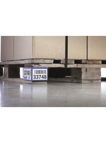 Durable Palettenbeschriftungsbanderole 140x65/90mm Klettverschluss Packung mit 50 Stück blau