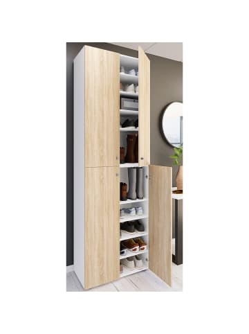 ebuy24 Schuhschrank Lona2XL10DT weiß Weiß 70 x 39 cm