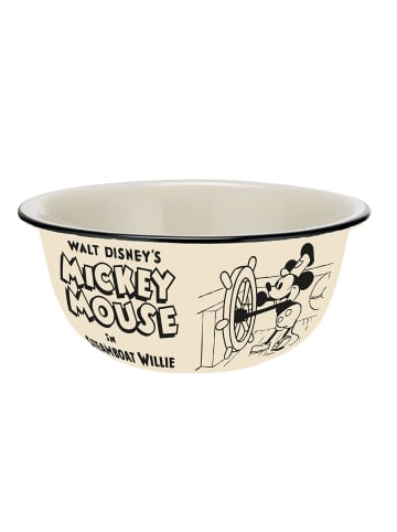 Geda Labels Müslischale Mickey in Steamboat Willie Vintage in Beige - 600 ml