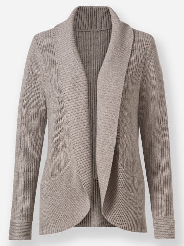 WITT WEIDEN Strickjacke in taupe-meliert