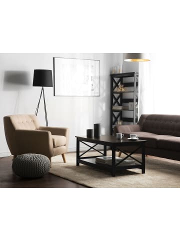 Beliani Couchtisch FOSTER in Schwarz - (W) 55 x (H) 45 x (L) 100 cm