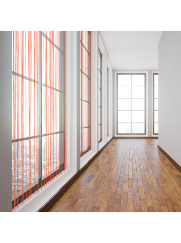 relaxdays 10 x Fadenvorhang in Rot - (L)245 x (B)90 cm