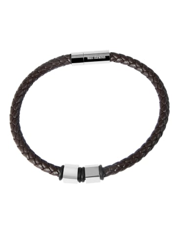 Adeliás Unisex Armband – Lederarmband aus Leder 21,5 cm in braun