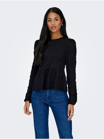 ONLY Top mit Schößchen in Black