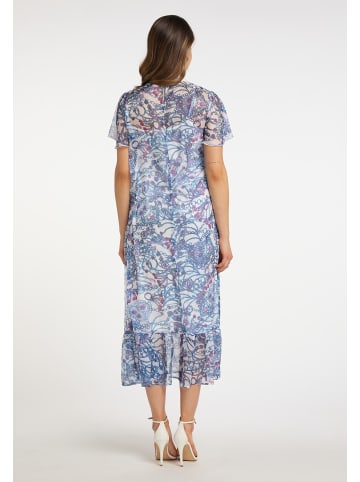 faina Midikleid Mit Allover-Print in Blau Mehrfarbig