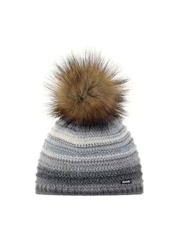 Eisbär Mütze mit Bommel Mikata Lux in schwarz