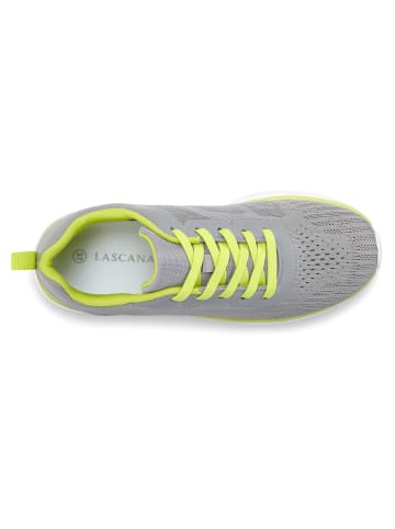 LASCANA Sneaker in grau/lime