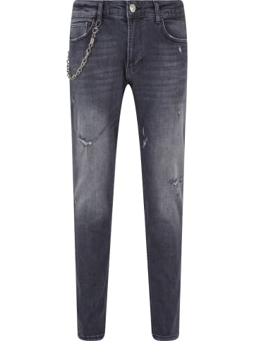 2Y Premium Tapered Jeans in anthracite