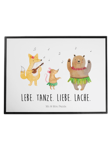 Mr. & Mrs. Panda Schreibunterlage Waldtiere Aloha mit Spruch in Weiß
