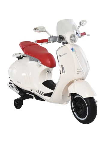 HOMCOM Elektromotorrad 3-6 Jahre Kinder Weiß