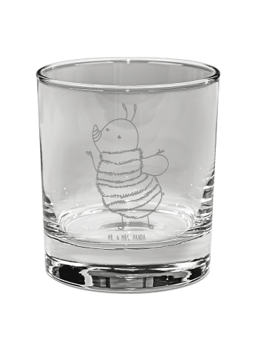 Mr. & Mrs. Panda Whiskey Glas Hummel flauschig ohne Spruch in Transparent