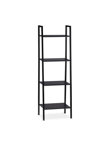 relaxdays Standregal in Schwarz - (B)44 x (H)136 x (T)31,5 cm