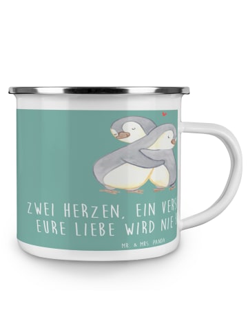 Mr. & Mrs. Panda Emaille Tasse StandeMenschtliche Trauung Versprech... in Meeresbrise