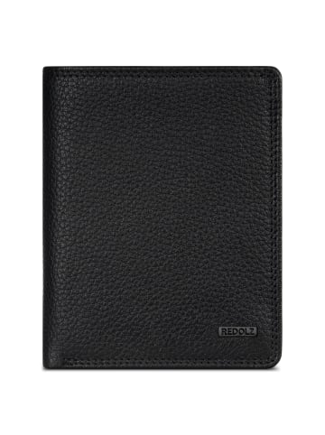 Redolz Leather Essentials HF Geldbörse RFID Leder 9,5 cm ausklappbar in all black