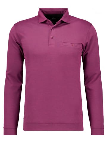 Ragman Softknit-Poloshirt mit Bund, Velvet Touch in Rot