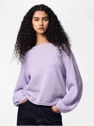 Pieces Strickpullover in Pastel Lilac