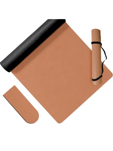 relaxdays Yogamatte in Braun - (B)68 x (H)0,5 x (T)183 cm
