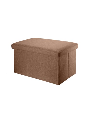 Intirilife Faltbare Sitzbank 49x30x30 cm in BERNSTEBRAUN
