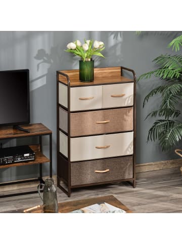 HOMCOM Kommode in Mehrfarbig 58L x 29B x 99H cm