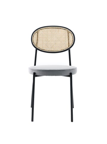 home24 Esszimmerstuhl Davie (2er-Set) in Grau