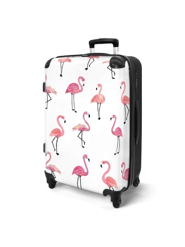 MuchoWow Suitcase, Koffer, Reisekoffer Rosa Flamingos