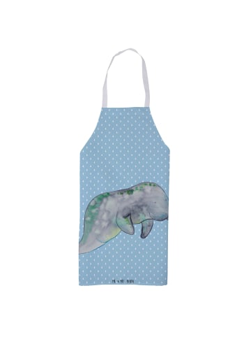 Mr. & Mrs. Panda Schürze Seekuh Chillen ohne Spruch in Blau Pastell