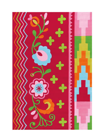 Kurzflor Teppich Samuel 4144 in Multicolor Rosa