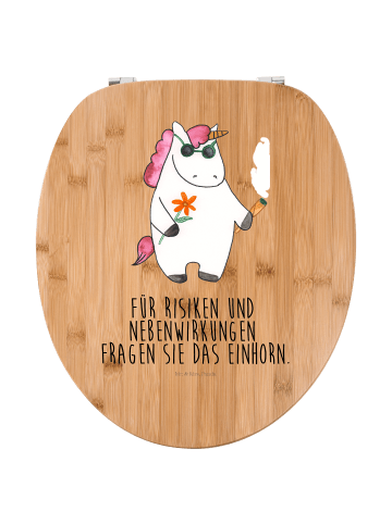 Mr. & Mrs. Panda Toilettendeckel Einhorn Woodstock mit Spruch in Braun